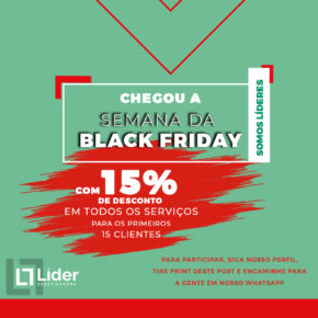 CHEGOU a semana da Black friday com 15% de desconto em todos os serviços para os primeiros 15 clientes! Leia a notícia Líder Dedetizadora!