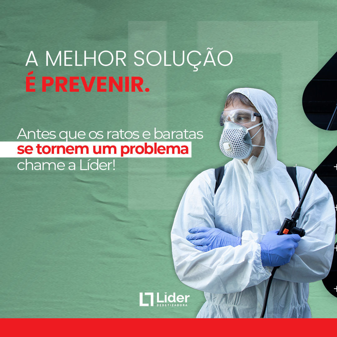 A melhor solução é prevenir! Antes que os ratos e baratas se tornem um problema chame a Líder! Leia a notícia Líder Dedetizadora!