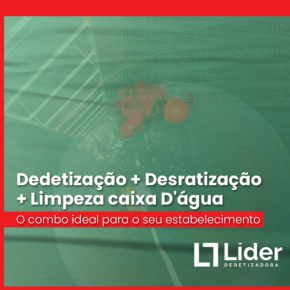 Dedetização + Desratização + Limpeza Caixa D'Água - o combo ideal para o seu estabelecimento! Leia a notícia Líder Dedetizadora!