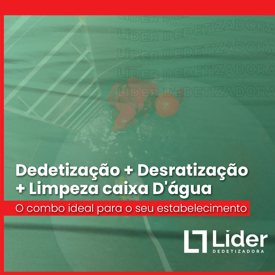 Dedetização + Desratização + Limpeza Caixa D'Água - o combo ideal para o seu estabelecimento! Leia a notícia Líder Dedetizadora!