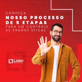 Conheça nosso processo de 5 etapas para um controle de pragas eficaz! Leia a notícia Líder Dedetizadora!