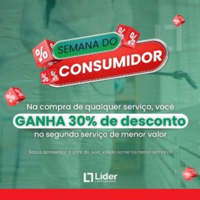 SEMANA DO CONSUMIDOR - Na compra de qualquer serviço, você GANHA 30% de desconto no segundo serviço de menor valor, basta apresentar o print do post, válido somente nessa semana! - Líder Dedetizadora